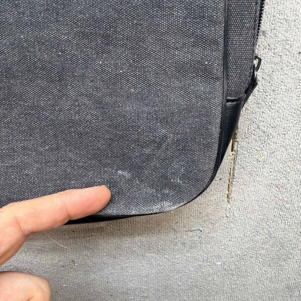 John Varvatos Gray Laptop Briefcase Tote Bag‎ Business Work Travel